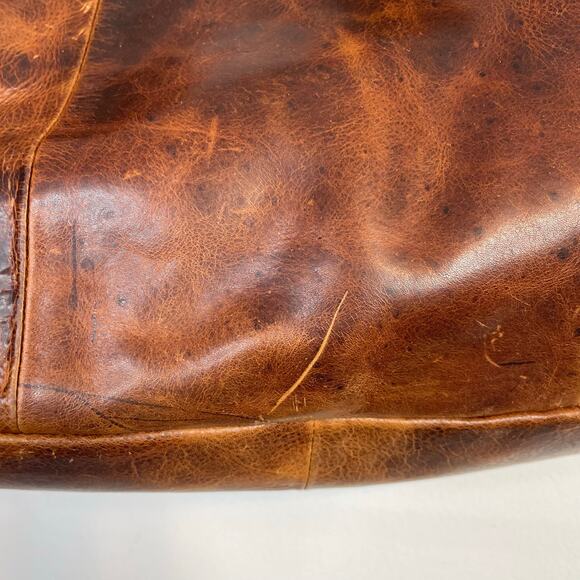 Paul & Taylor Honey Brown Distressed Leather Concealed Carry Hobo Bag Purse - Picture 6 of 14